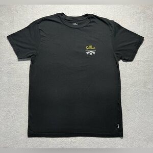 Billabong x The Simpsons T-Shirt Small Black Organic Cotton Couch Scene Back